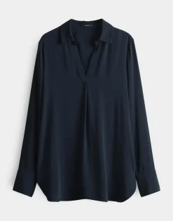 Hot Basicbluse FANGI Regular aus fließender Viskose Blusen