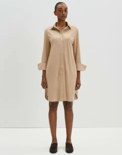 Online Blusenkleid QIRSTA aus Veloursleder Imitat Kleider