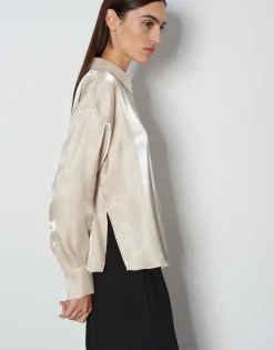 Online Boxybluse ZOLDA Loose aus schimmerndem Viskose Mix Blusen