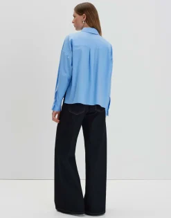 Best Sale Cropped Bluse ZOPPA DETAIL Loose aus nachhaltiger Baumwolle Blusen