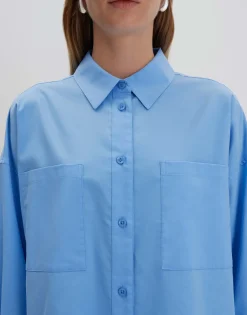 Best Sale Cropped Bluse ZOPPA DETAIL Loose aus nachhaltiger Baumwolle Blusen