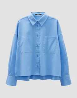 Best Sale Cropped Bluse ZOPPA DETAIL Loose aus nachhaltiger Baumwolle Blusen