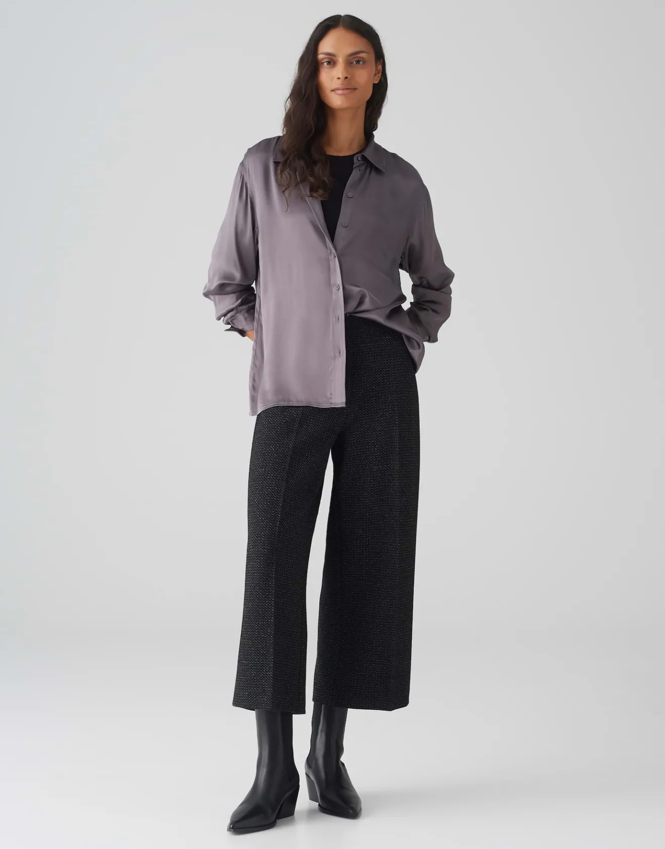 Hot Culotte MISHA FESTIVE Wide aus schimmernder Twill Ware Hosen