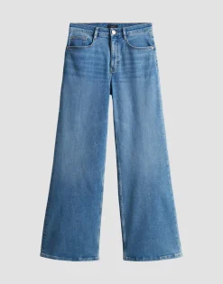 Cheap Extra Wide leg Jeans MIVA PALAZZO Mid Rise aus Baumwoll Mix Jeans
