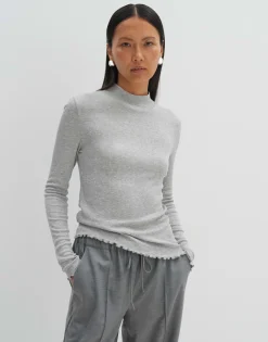 Flash Sale Feines Rippshirt KINARA Slim aus nachhaltigem Viskose Mix Basics|Shirts