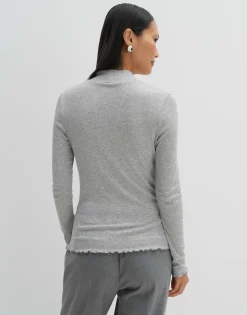 Flash Sale Feines Rippshirt KINARA Slim aus nachhaltigem Viskose Mix Basics|Shirts