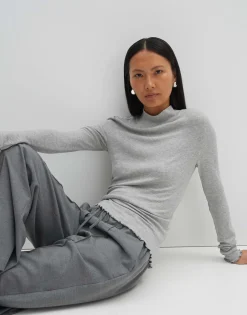 Flash Sale Feines Rippshirt KINARA Slim aus nachhaltigem Viskose Mix Basics|Shirts