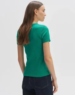 Store Feines Rippshirt SAMUNA Slim aus BCI Cotton Mix Basics