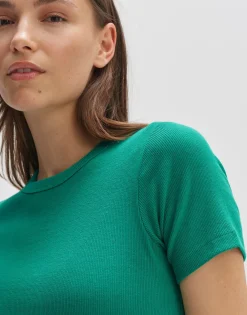 Store Feines Rippshirt SAMUNA Slim aus BCI Cotton Mix Basics