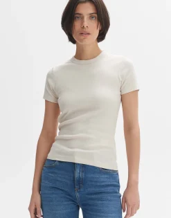 Hot Feines Rippshirt SAMUNA Slim aus BCI Cotton Mix Basics|Shirts