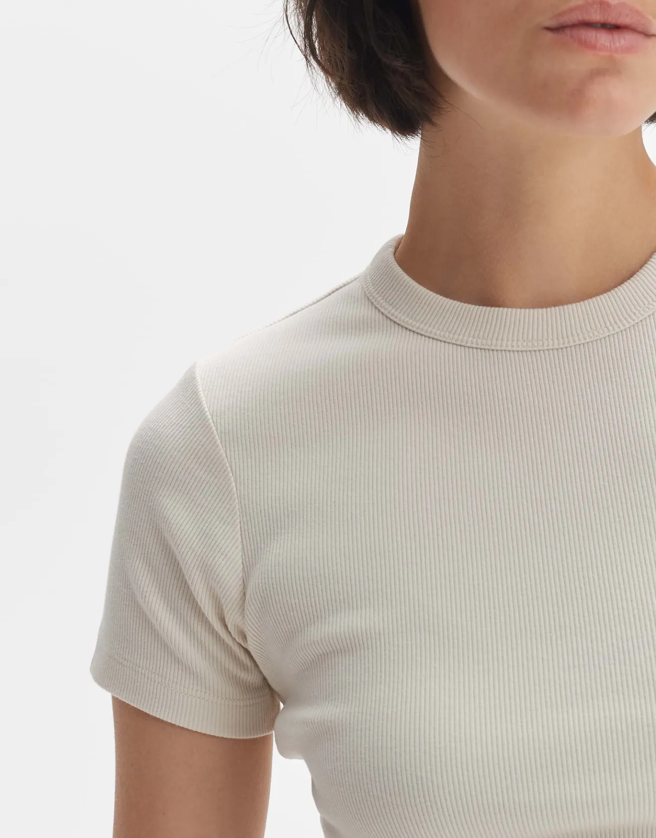 Hot Feines Rippshirt SAMUNA Slim aus BCI Cotton Mix Basics|Shirts
