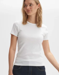 Cheap Feines Rippshirt SAMUNA Slim aus BCI Cotton Mix Basics|Shirts