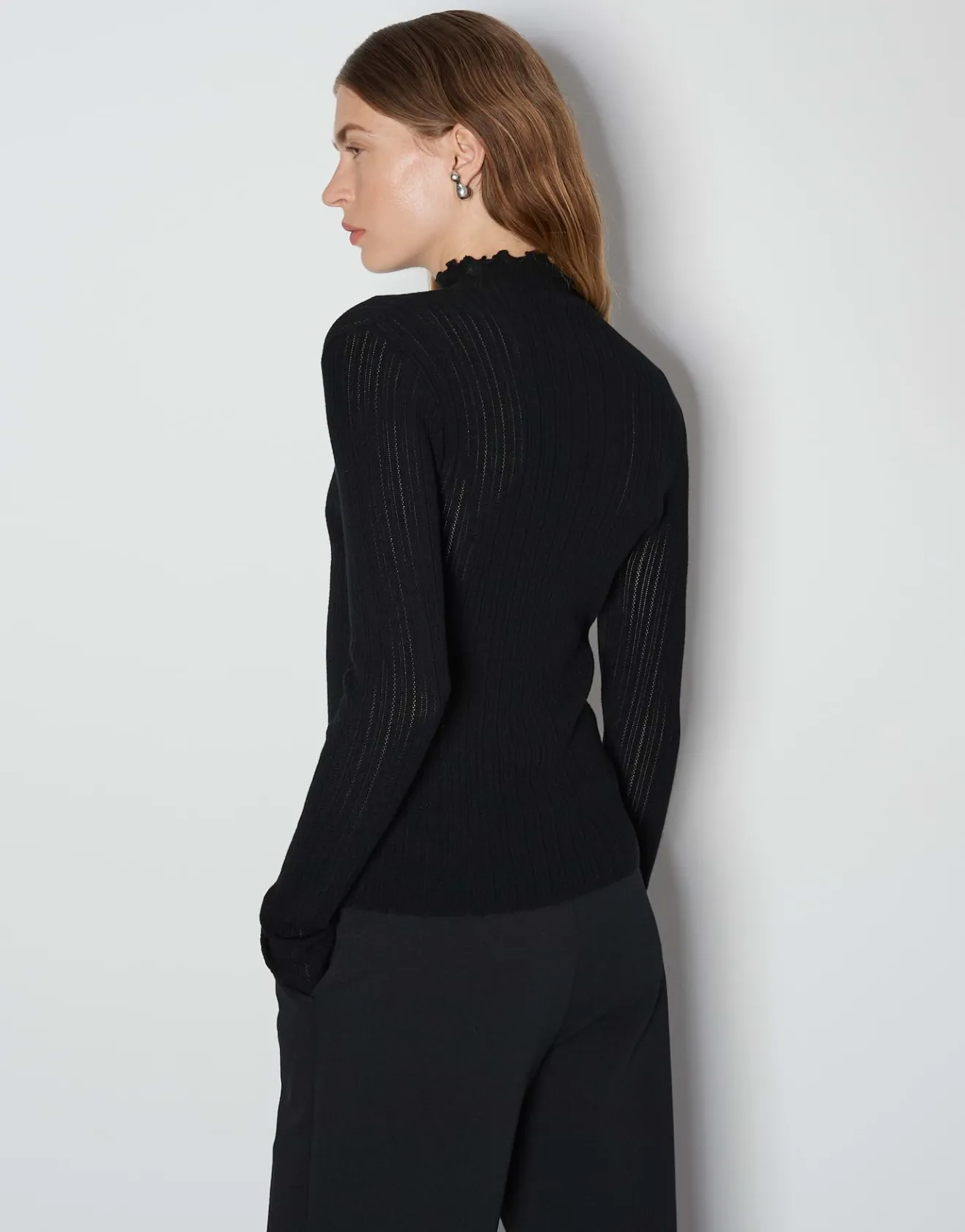 Best Sale Figurbetonter Strickpullover TAYELI mit Ajourmuster Strick