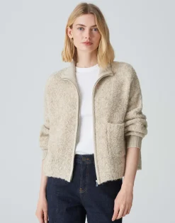 Flash Sale Flauschige Strickjacke DARILA Loose mit Wolle Strick