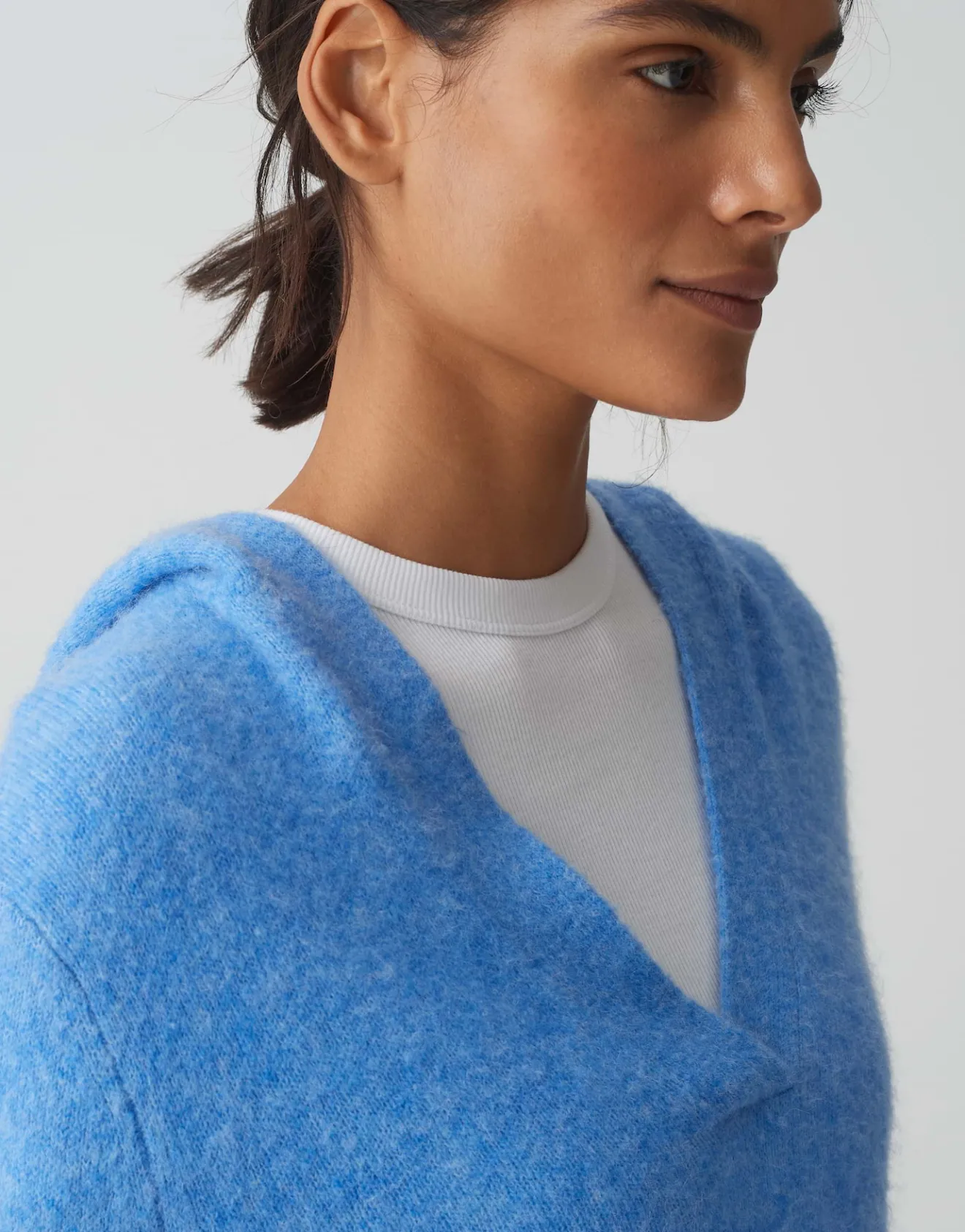 Flash Sale Flauschiger Hoodie PASUNNA Regular mit Mohair Strick