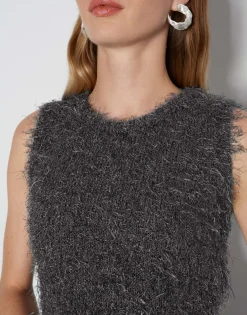 Flash Sale Flauschiges Stricktop TAULINI Regular mit Schimmer Effekt Strick
