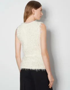 Discount Flauschiges Stricktop TAULINI Regular mit Schimmer Effekt Strick