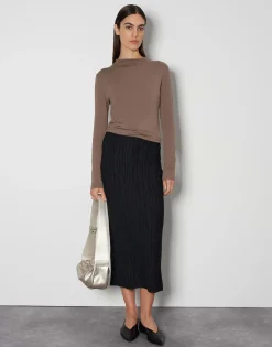 Fashion Gerippter Strickrock OTIZZI Slim mit elastischem Gummibund Strick|Röcke