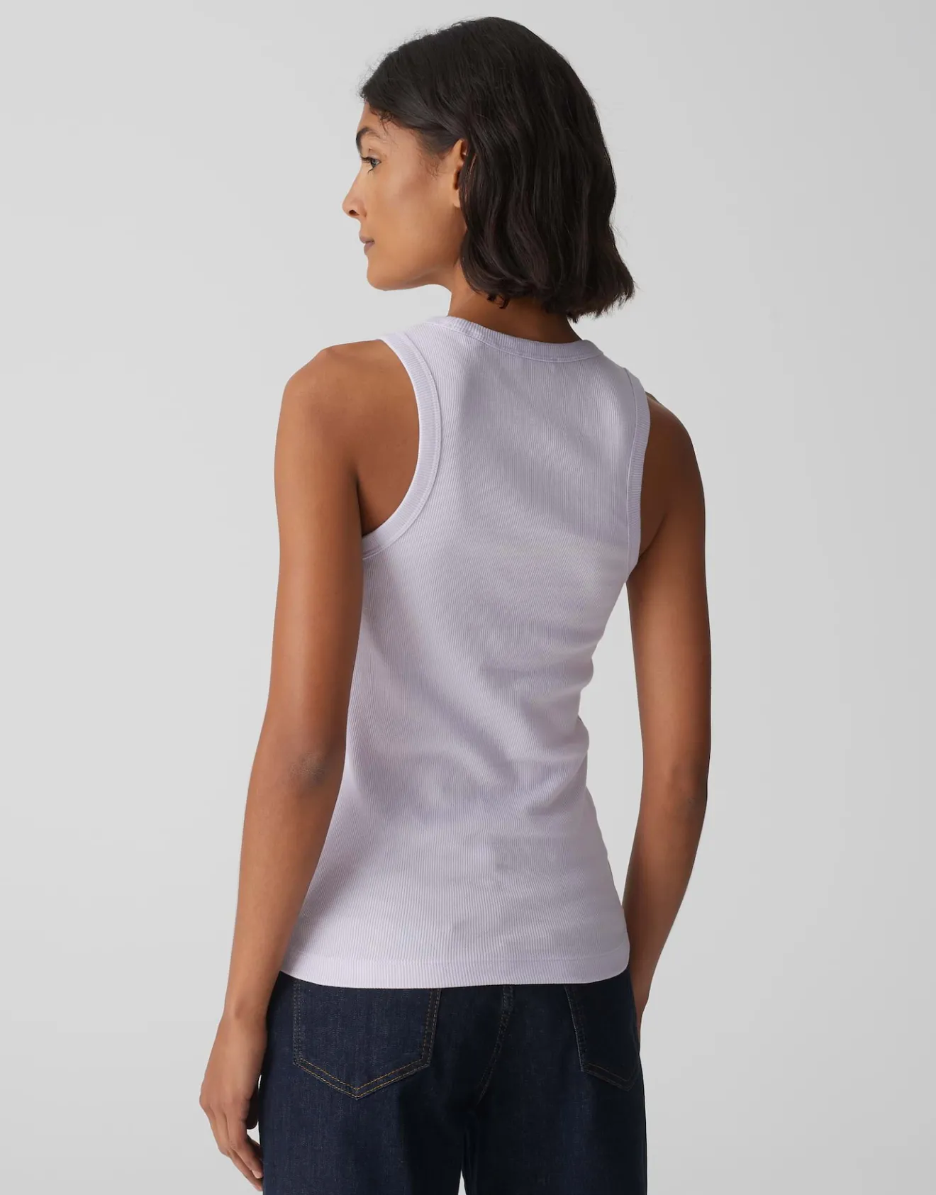 Sale Geripptes Tanktop ILESSO Slim aus BCI Cotton Mix Basics