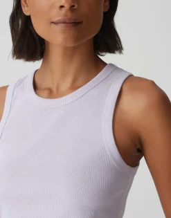 Sale Geripptes Tanktop ILESSO Slim aus BCI Cotton Mix Basics