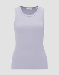 Sale Geripptes Tanktop ILESSO Slim aus BCI Cotton Mix Basics