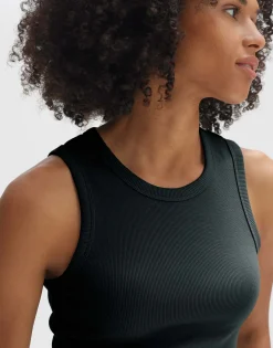 Sale Geripptes Tanktop ILESSO Slim aus BCI Cotton Mix Basics