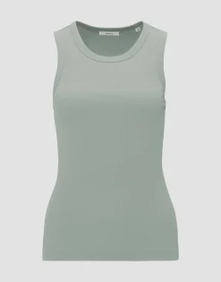 Sale Geripptes Tanktop ILESSO Slim aus BCI Cotton Mix Basics