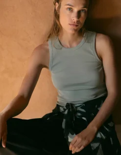 Sale Geripptes Tanktop ILESSO Slim aus BCI Cotton Mix Basics