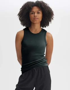 Sale Geripptes Tanktop ILESSO Slim aus BCI Cotton Mix Basics