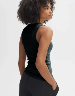 Sale Geripptes Tanktop ILESSO Slim aus BCI Cotton Mix Basics