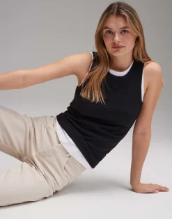 Online Geripptes Tanktop ILESSO Slim aus BCI Cotton Mix Basics|Shirts
