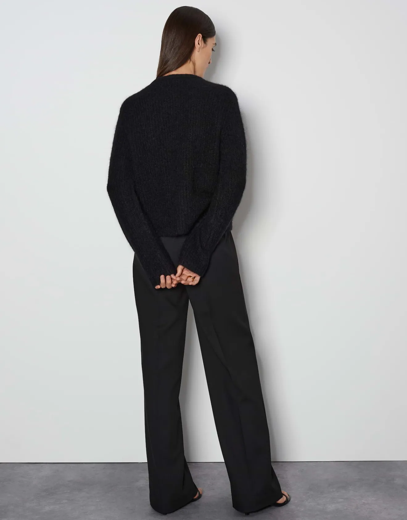 Cheap Grober Strickcardigan TINARA DETAIL mit Wolle und Mohair Strick