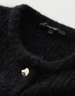 Cheap Grober Strickcardigan TINARA DETAIL mit Wolle und Mohair Strick