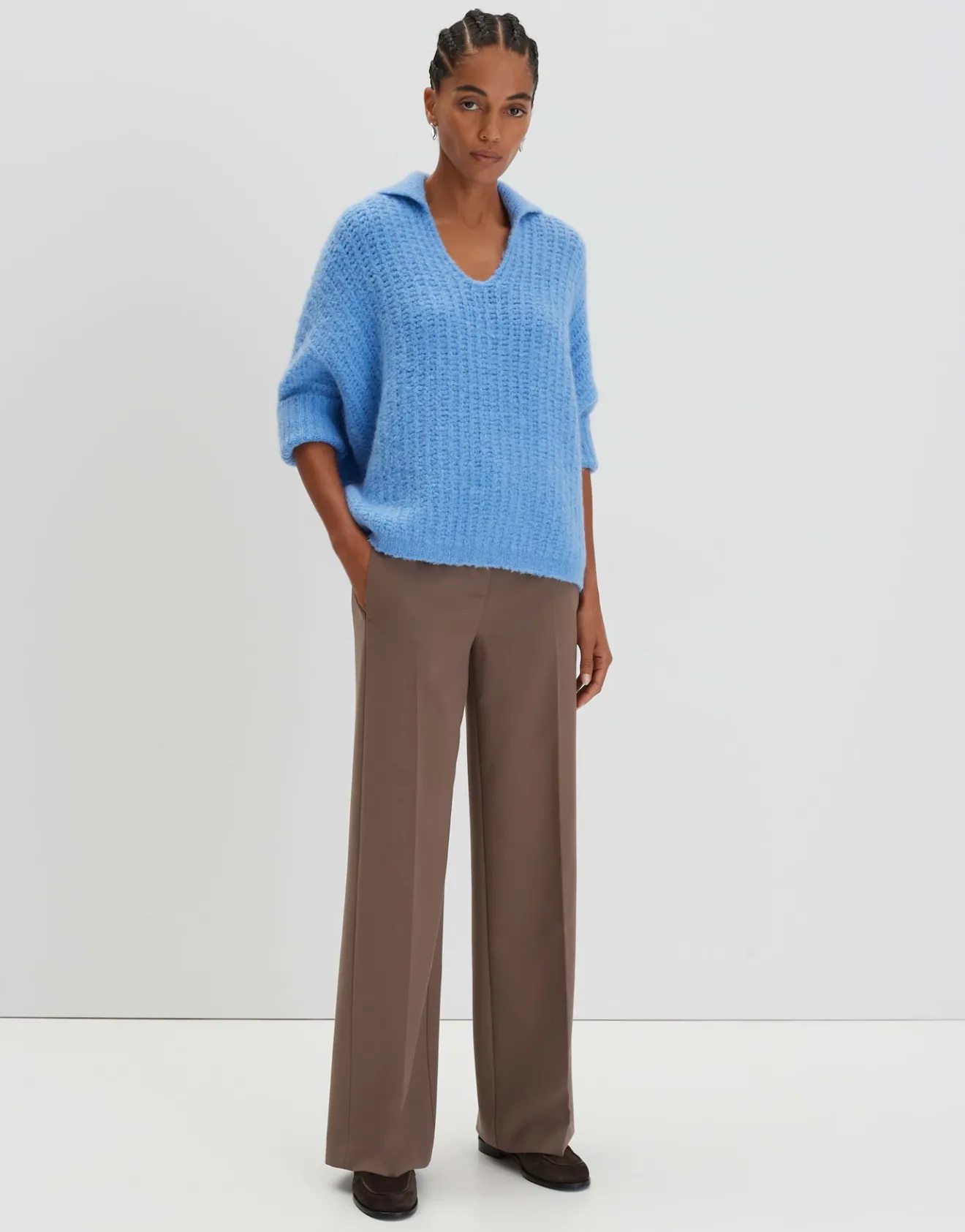 Discount Grober Strickpullover TUMALLY Loose mit Wolle Strick