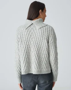 Outlet Grobstrickpullover PLINEA Regular mit Wolle Strick
