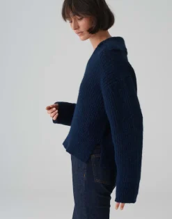 Outlet Grobstrickpullover POLONDA Regular mit Wolle Strick