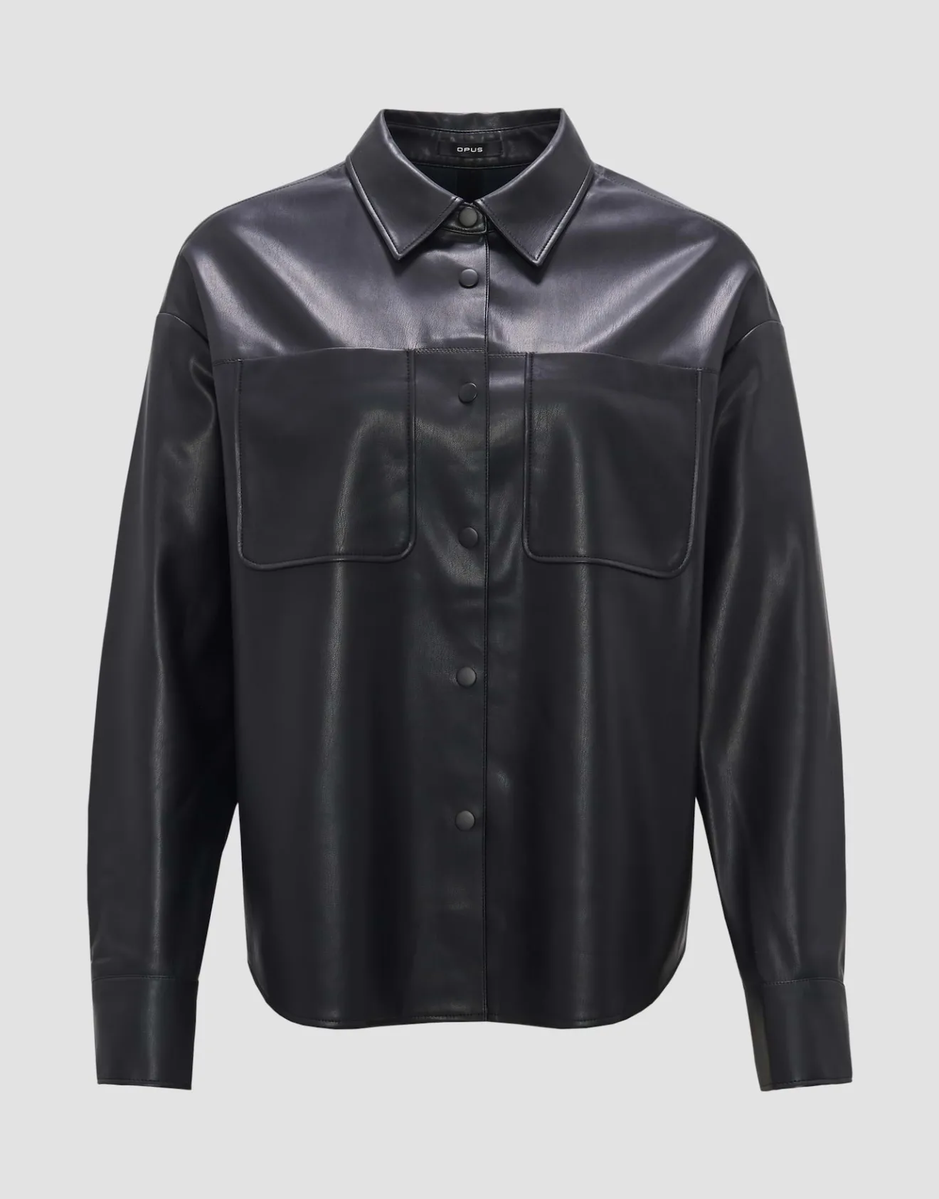 Outlet Hemdbluse FIRIUS Regular in Lederoptik Blusen