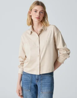 Best Sale Hemdbluse FONTEGA Regular in Veloursleder-Optik Blusen