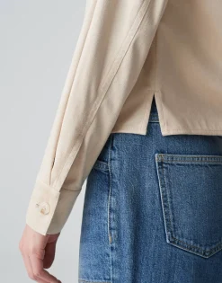 Best Sale Hemdbluse FONTEGA Regular in Veloursleder-Optik Blusen