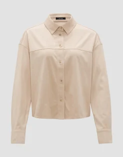 Best Sale Hemdbluse FONTEGA Regular in Veloursleder-Optik Blusen