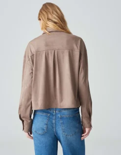 Best Sale Hemdbluse FONTEGA Regular in Veloursleder-Optik Blusen