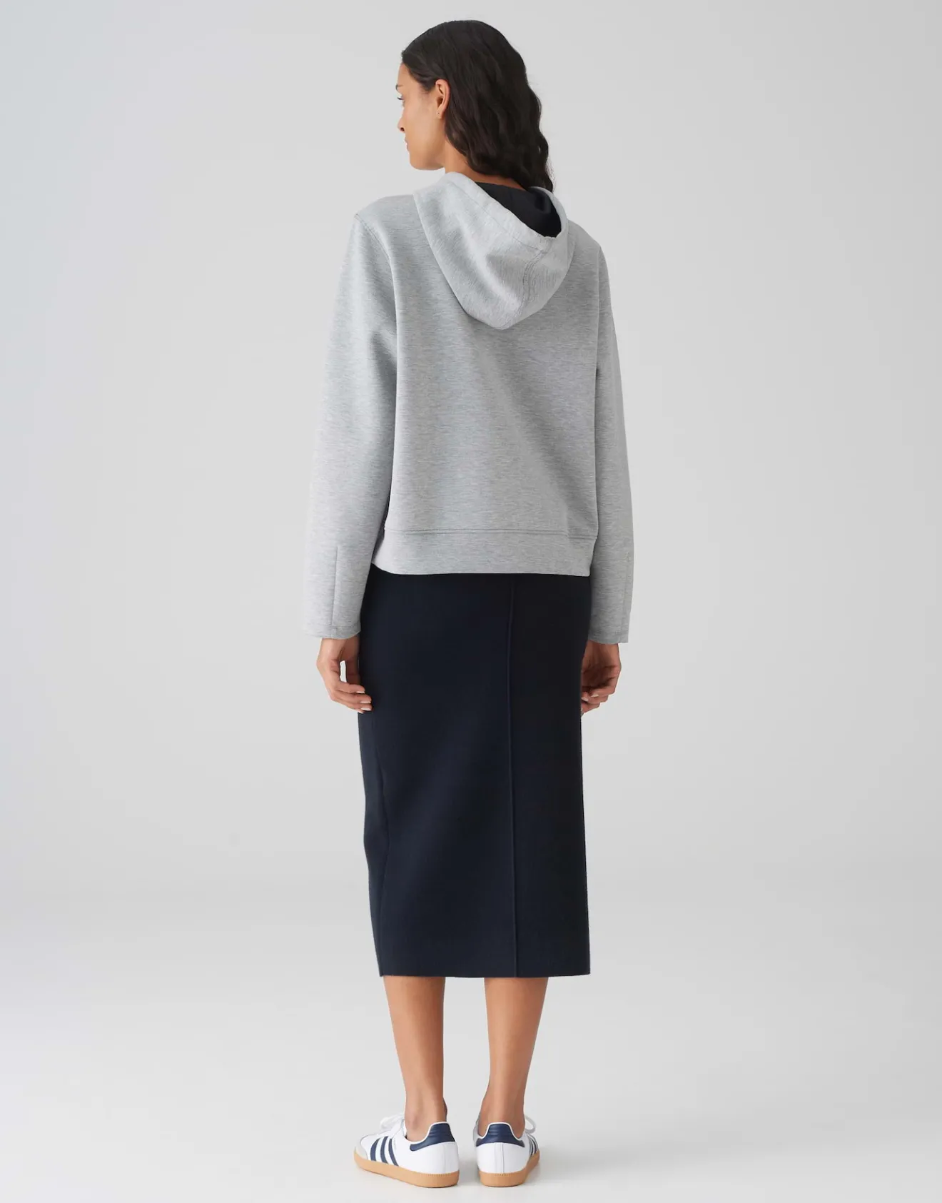 Outlet Hoodie GISSI Loose aus weichem Viskose Mix Sweat