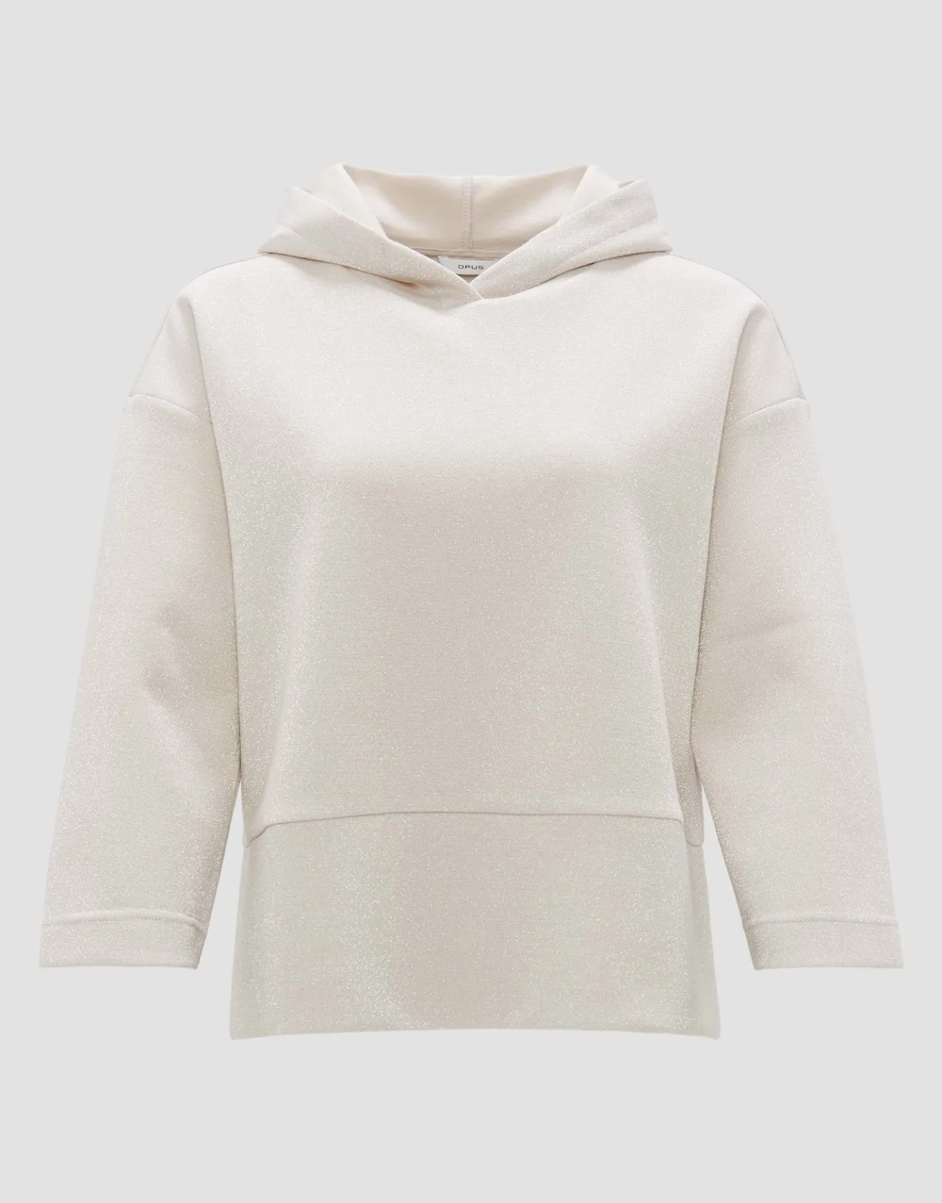 Clearance Hoodie GLITTERO Loose aus schimmerndem Baumwoll Mix Sweat