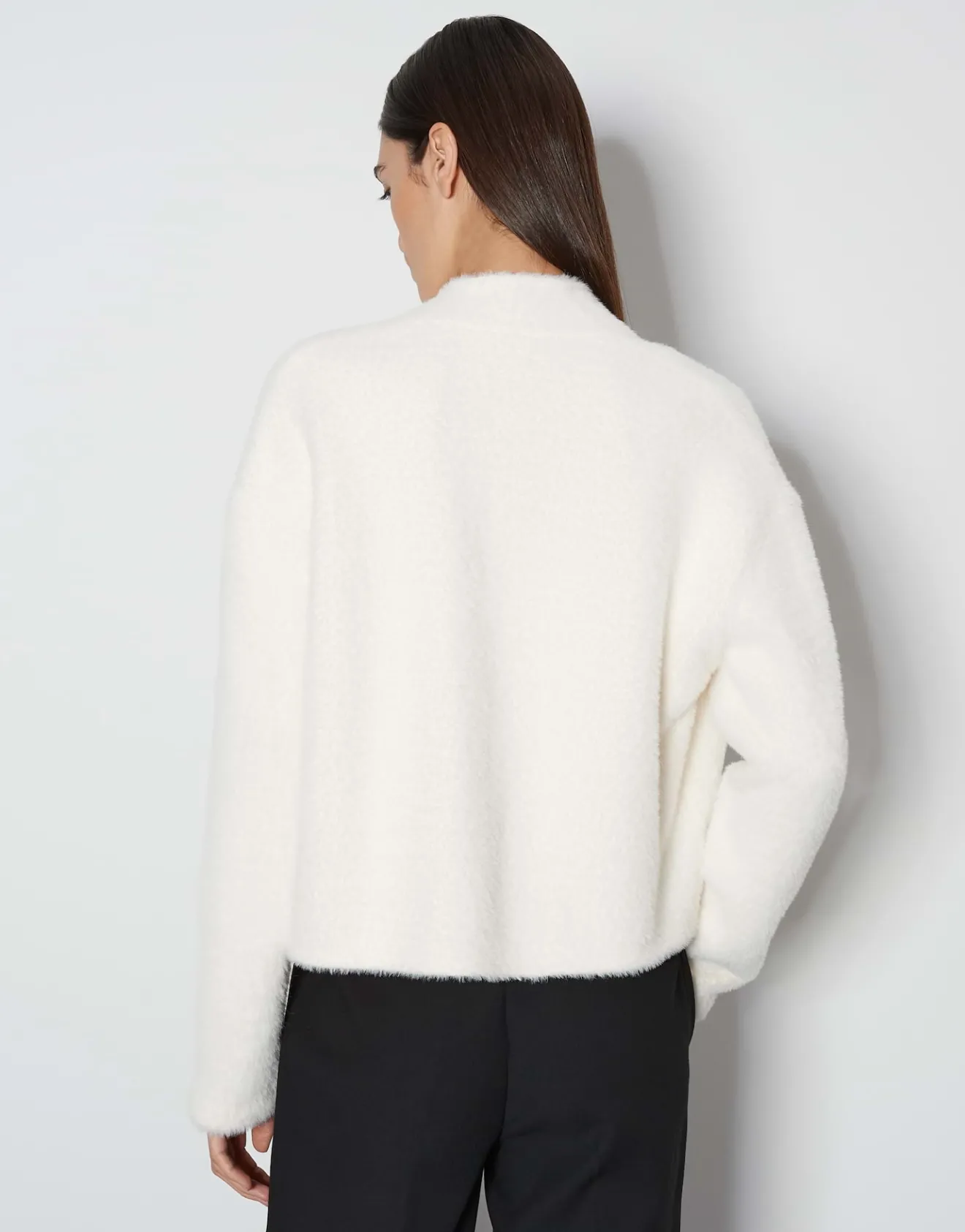 Store Jacke UMARLIE Loose in Fake Fur Optik Sweat