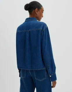 Clearance Jeansbluse ZAPIRA Loose aus nachhaltiger Baumwolle Blusen