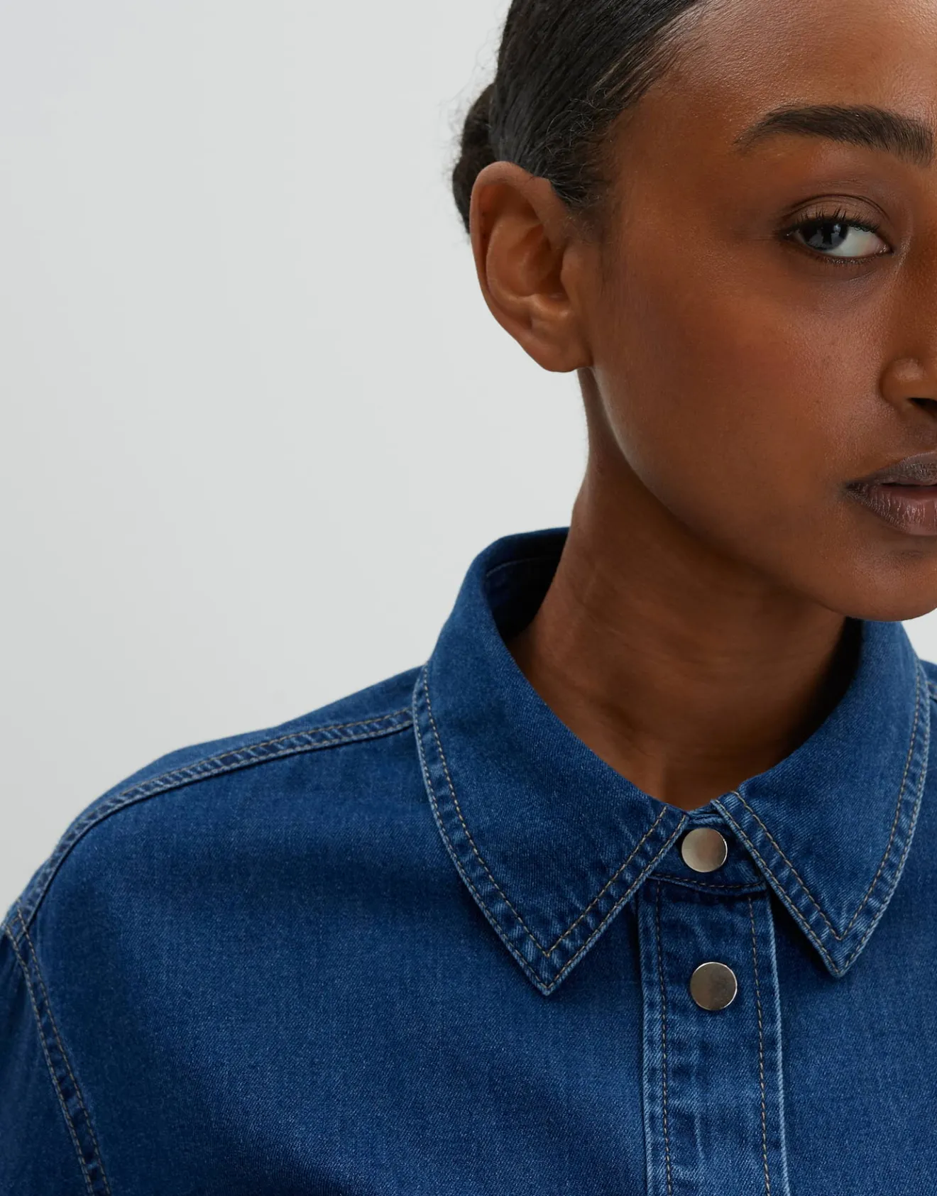 Clearance Jeansbluse ZAPIRA Loose aus nachhaltiger Baumwolle Blusen