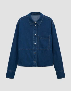 Clearance Jeansbluse ZAPIRA Loose aus nachhaltiger Baumwolle Blusen