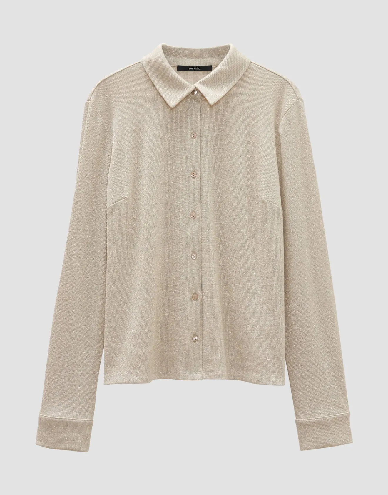 Cheap Jerseybluse KALEXI Regular in schimmernder Rippe Shirts