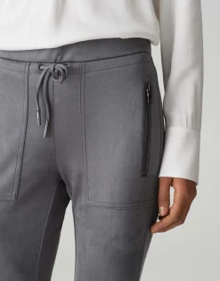 Cheap Jogpants ELVINA CARGO Slim in Veloursleder-Optik Hosen