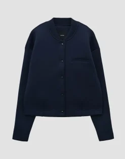 Clearance Kurze Bomberjacke ULONI Loose aus Scuba Sweat